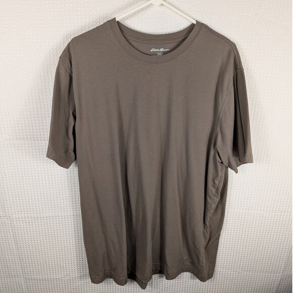 Eddie Bauer XXL T-Shirt Men's Brown Cotton Blend Crewneck Short Sleeve Basic - Picture 1 of 4